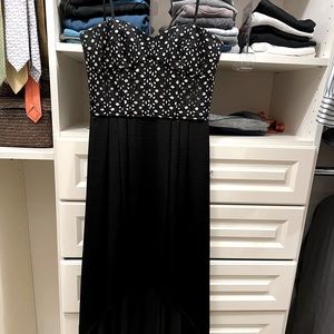 BCBG high/low dress with bustier style top